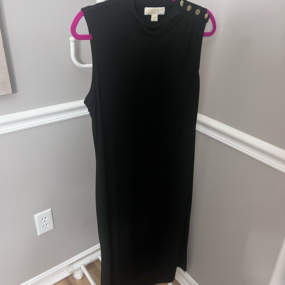 Michael Kors Classic Black Sleeveless Maxi w/ Slit